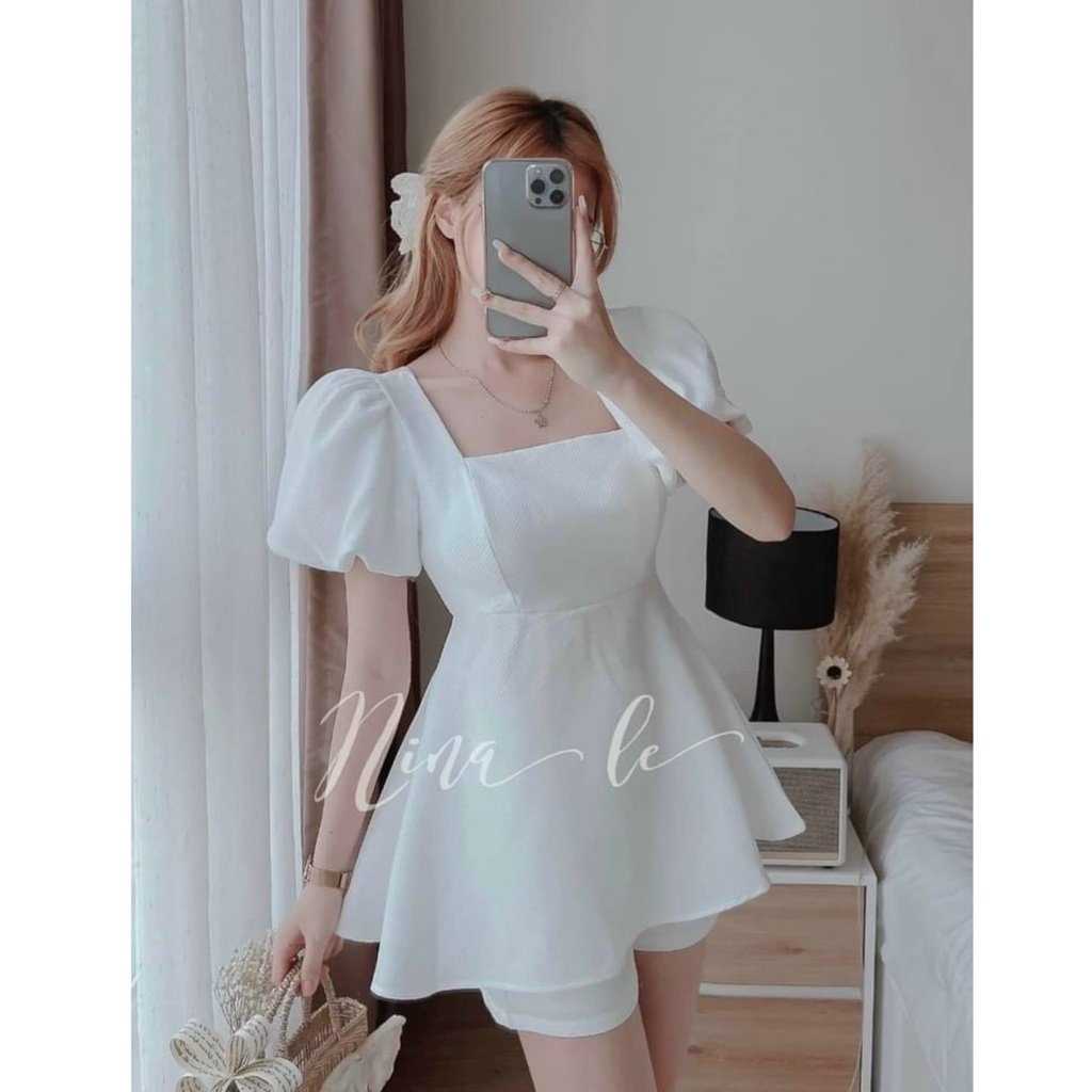 Sét bộ đồ nữ cộc tay thắt nơ lưng tiểu thư kèm quần TIBU ❤️ chất FOND mềm mịn ❤️ kiểu dáng babydoll cực xinh