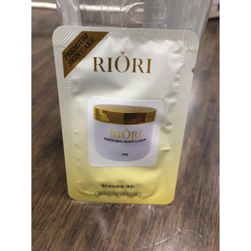 (MẪU TEST) Kem Dưỡng Thể Trắng Da RIORI WHITENING BODY LOTION 1.5g