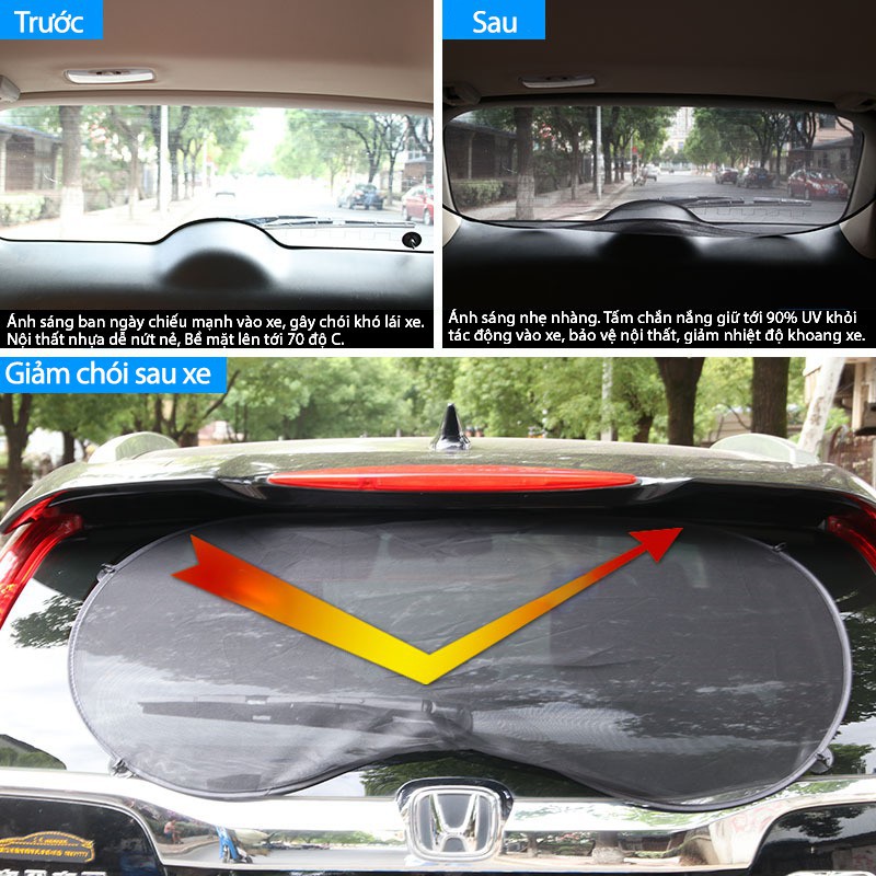 miếng che nắng lưới xe ô tô, xe hơi cao cấp chống nắng tránh tia UV trong bên ô tô loại dày