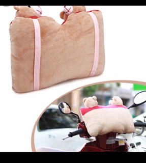 Combo ghế mây xe máy và gối xe máy