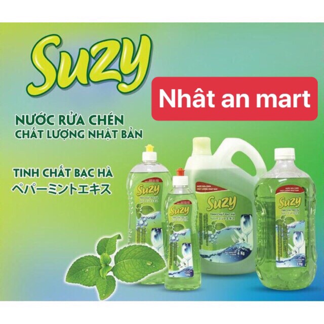 Nước rửa chén bát Suzy 4kg chất lượng NHẬT BẢN