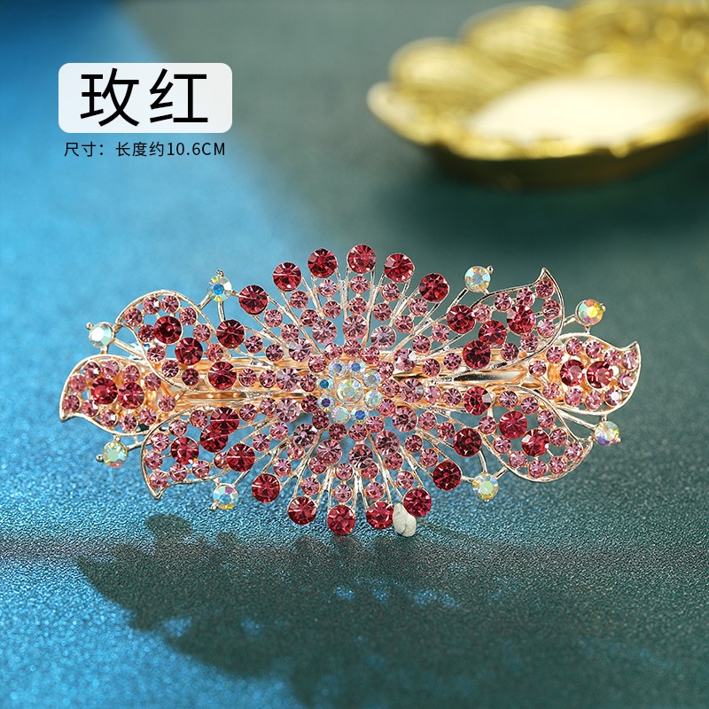 Kẹp Tóc Hình Nơ Đính Đá Đơn Giản Phong Cách Hàn Quốc