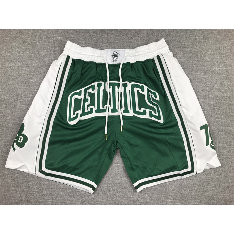 Quần Short Bóng Rổ Boston Celtics Phối Túi Thêu Họa Tiết Cá Tính Cho Nam