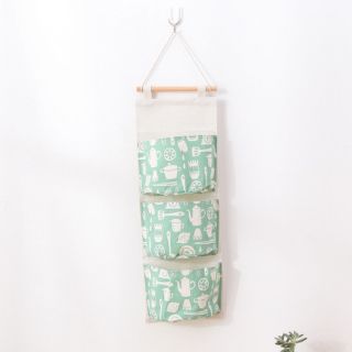 Túi vải bố 3 ngăn treo tường