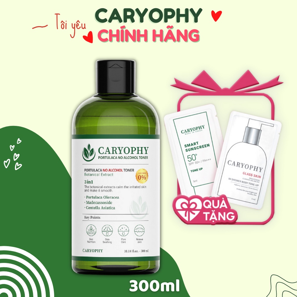 Toner cho da nhạy cảm da mụn da hỗn hợp thiên về dầu Caryophy 300ml