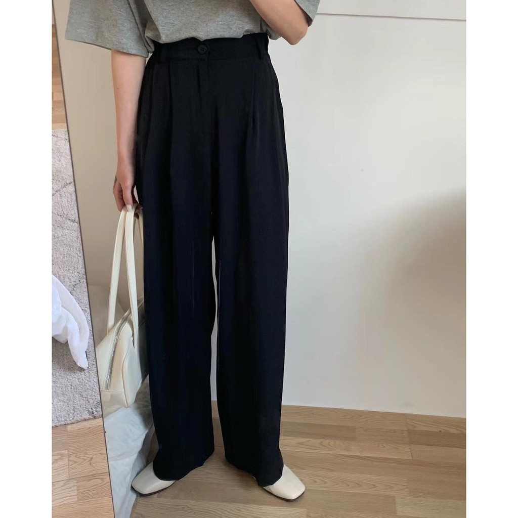 Quần culottes xếp li chun sau 2112 (nâu/đen) | BigBuy360 - bigbuy360.vn