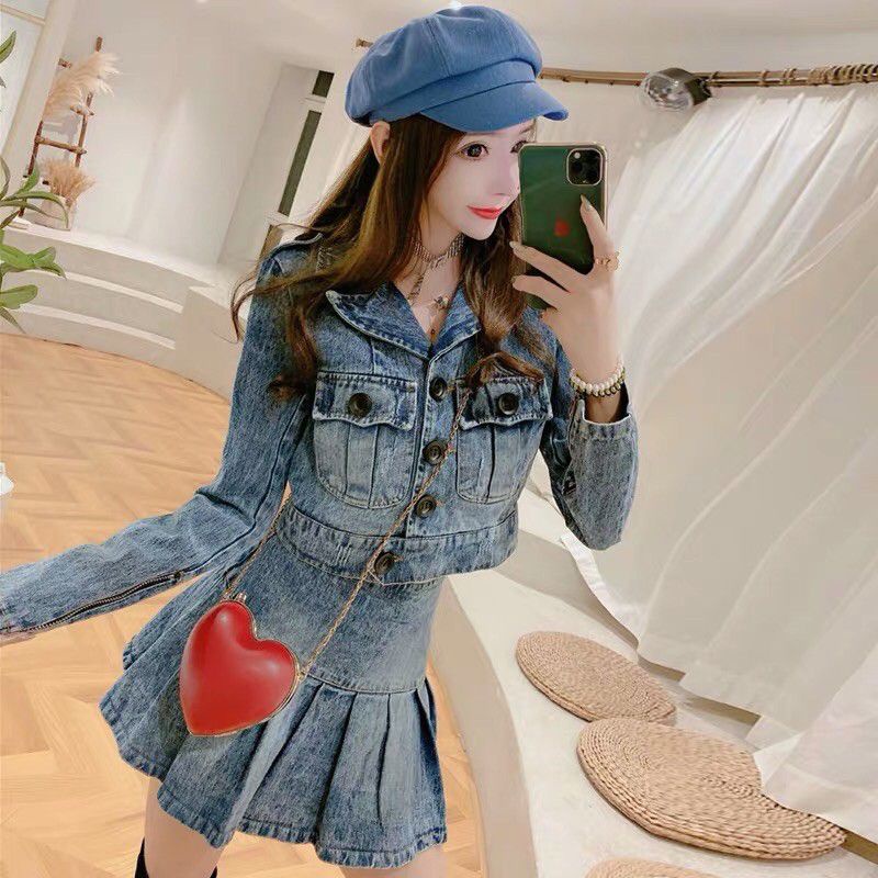 (SẴN) Set jeans xanh năng động