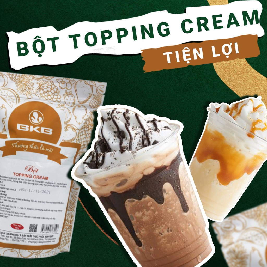 Bột Topping Cream BKB thay rich 500gr