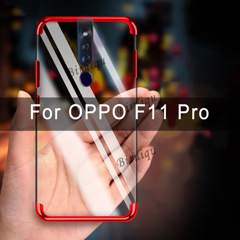 Ốp lưng TPU trong suốt viền màu cho OPPO F11 Pro