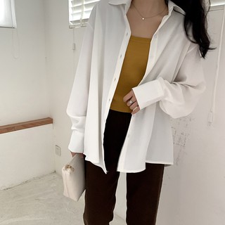 Sơ mi basic màu trắng - Free size