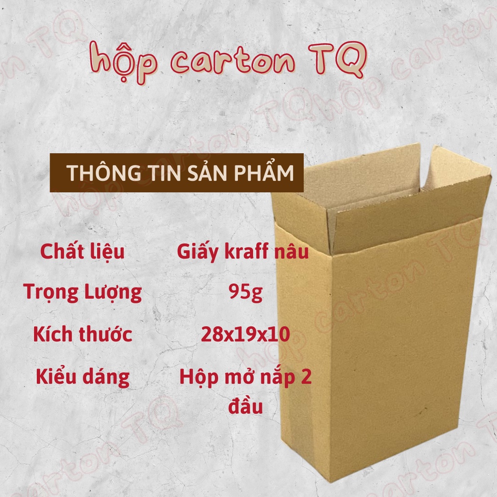 hộp đóng hàng kích thước 28x19x10cm, hộp ship hàng