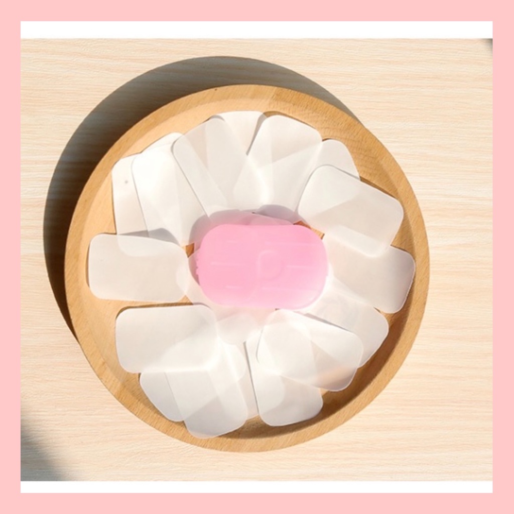 Hộp 20 Xà Phòng Giấy Mini Du Lịch Dùng 1 Lần/ Xà Bông Rửa Tay Dạng Miếng Tiện Lợi AnPhong Store.