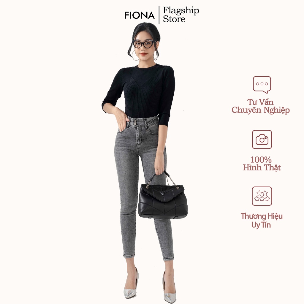 Áo Len Nữ Tay Lỡ FIONA, Áo Nữ Cổ Tròn Thu Đông Mã F850729