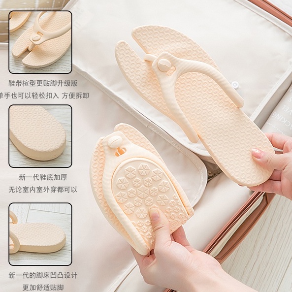 Dép Xỏ Ngón Đi Biển Đế Mềm Chống Trượt Có Thể Gấp Gọn Tiện Dụng Cho Nam Và Nữ
