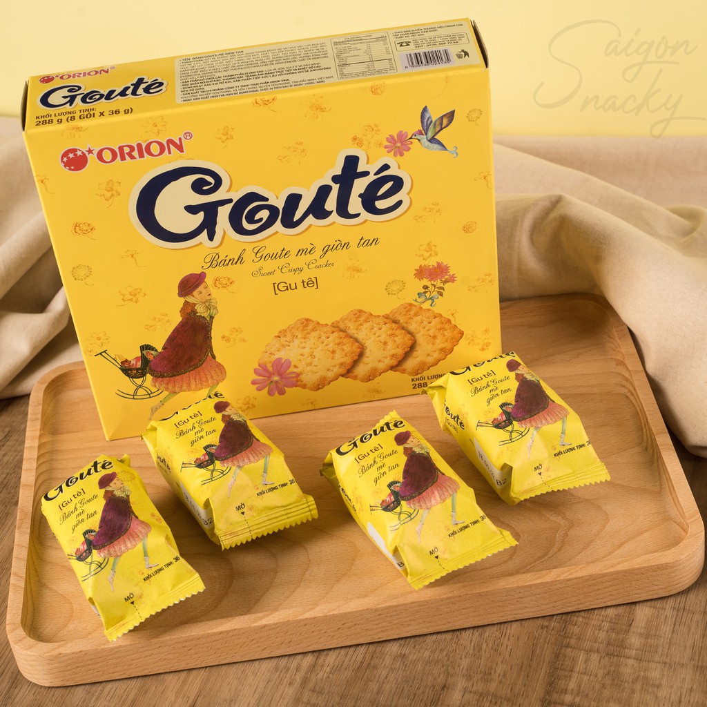 Bánh Goute Mè Giòn Tan 8 gói ( Hộp 288g)