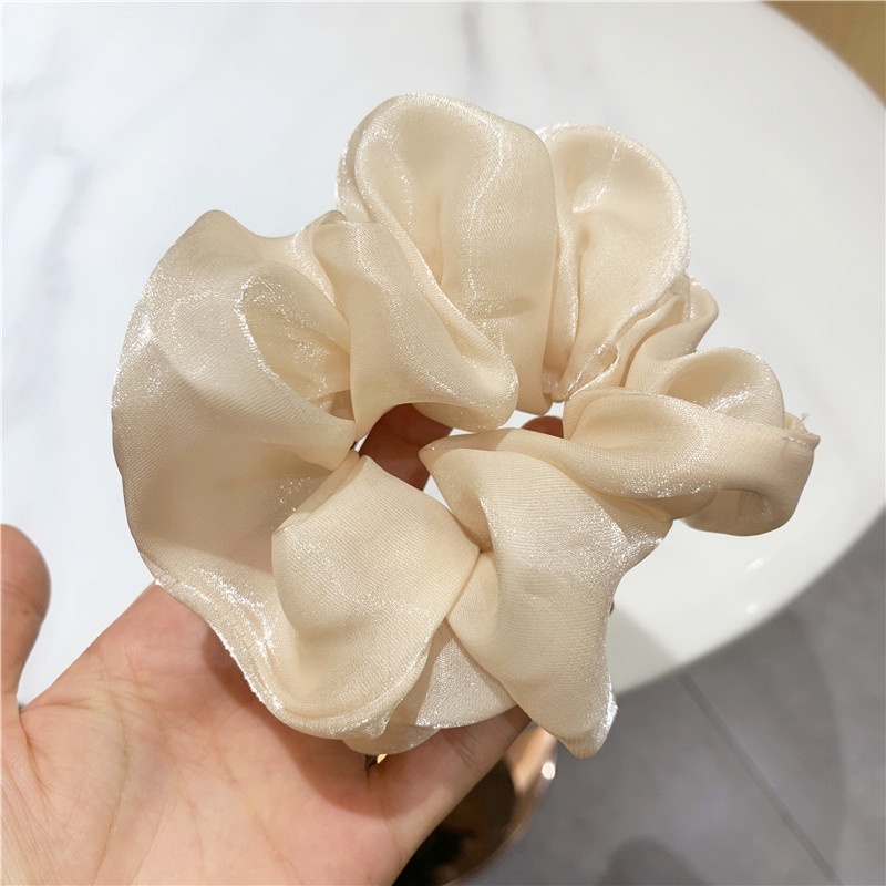 Dây Buộc Tóc Scrunchies, Dây Cột Tóc Trơn Phong Cách Hàn Quốc
