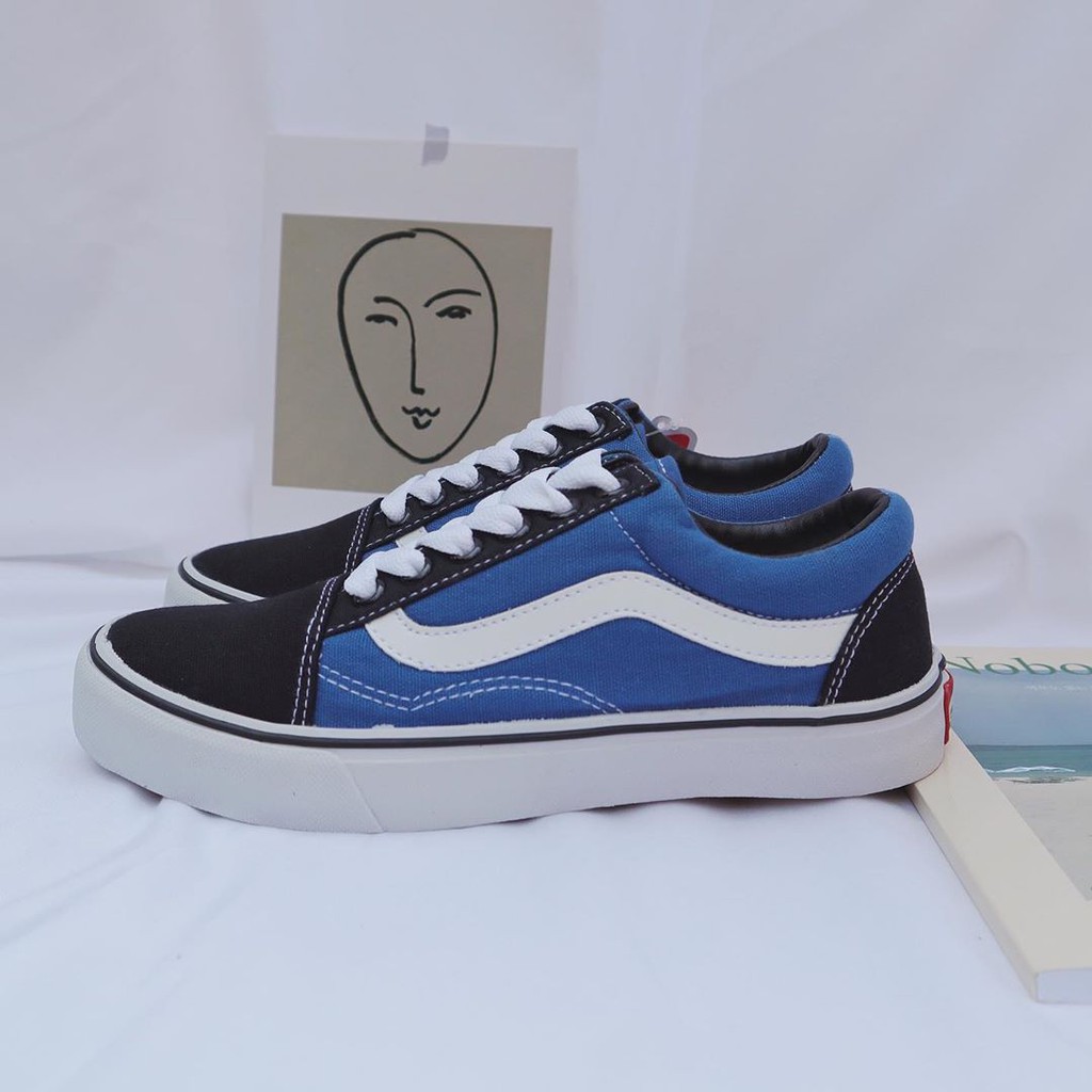 Giày V old skool xanh đen