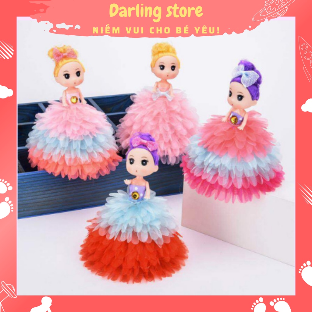 Búp Bê Barbie có đèn đồ chơi mô hình cho bé gái, Búp bê biểu cảm kích thước 18cm