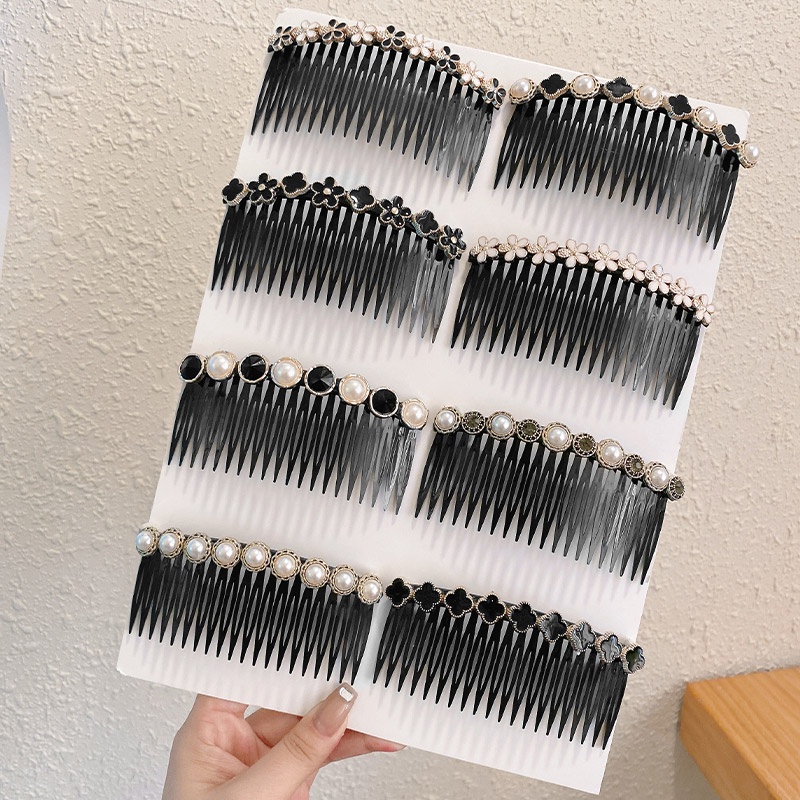 Lược Cài Tóc Mái Ngang Đính Ngọc Trai Giả Xinh Xắn Cho Nữ