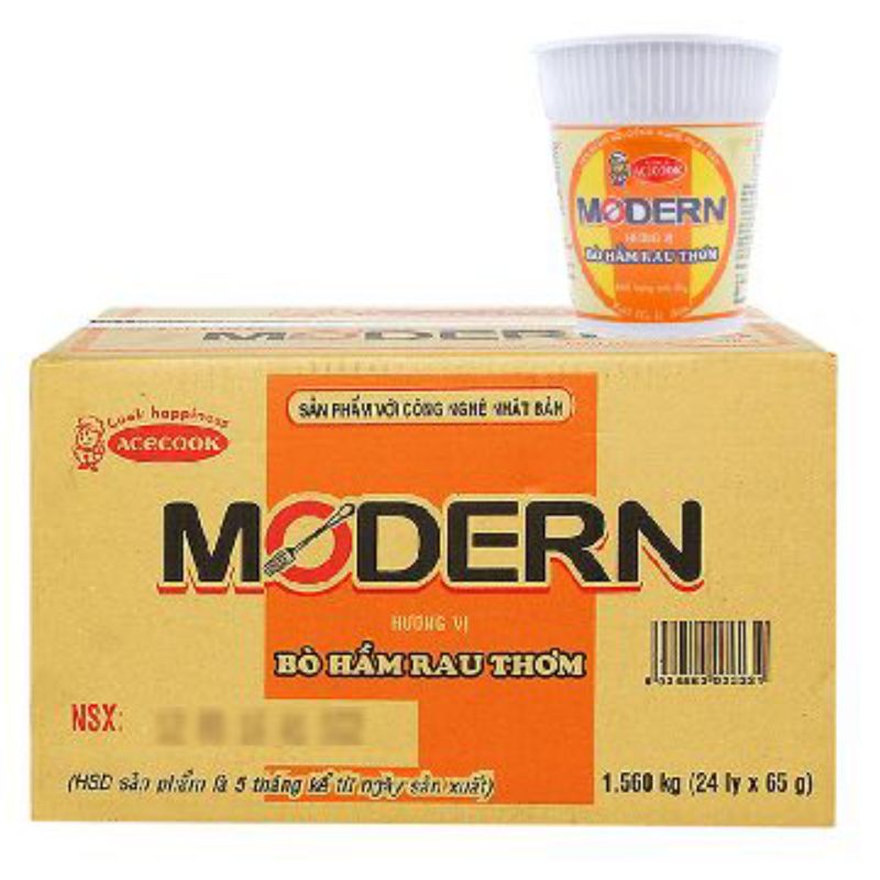 Thùng 24 Mì Modern Lẩu Thái Tôm/ Thịt xào