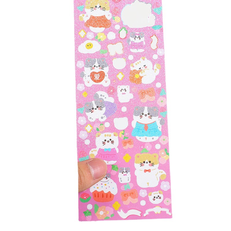 Sticker Dán Trang Trí Sổ Tay DIY Hình Động Vật Hoạt Hình Đáng Yêu