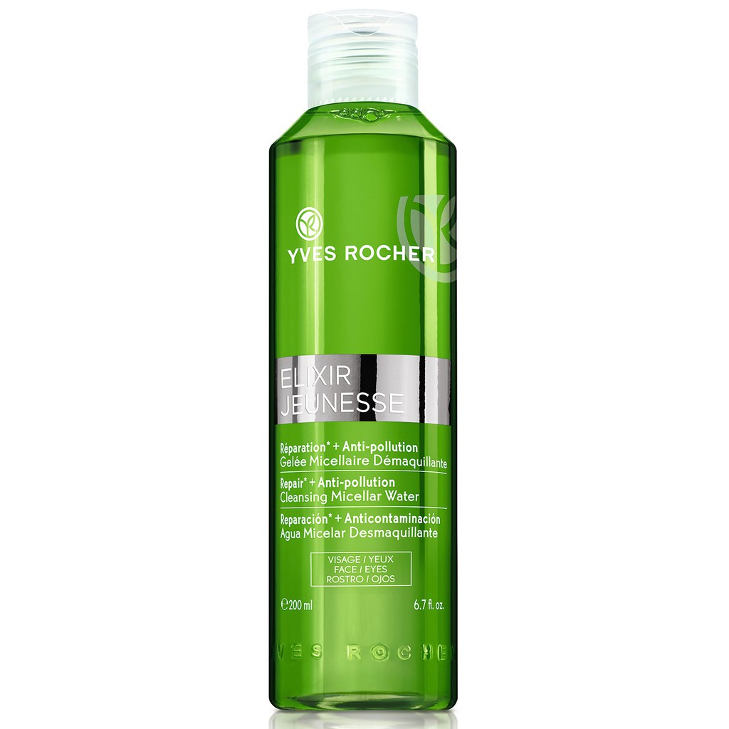 Nước tẩy trang thanh lọc da Yves Rocher Elixir Jeunesse Anti-pollution + Detox Micellar Cleansing Water 200ml