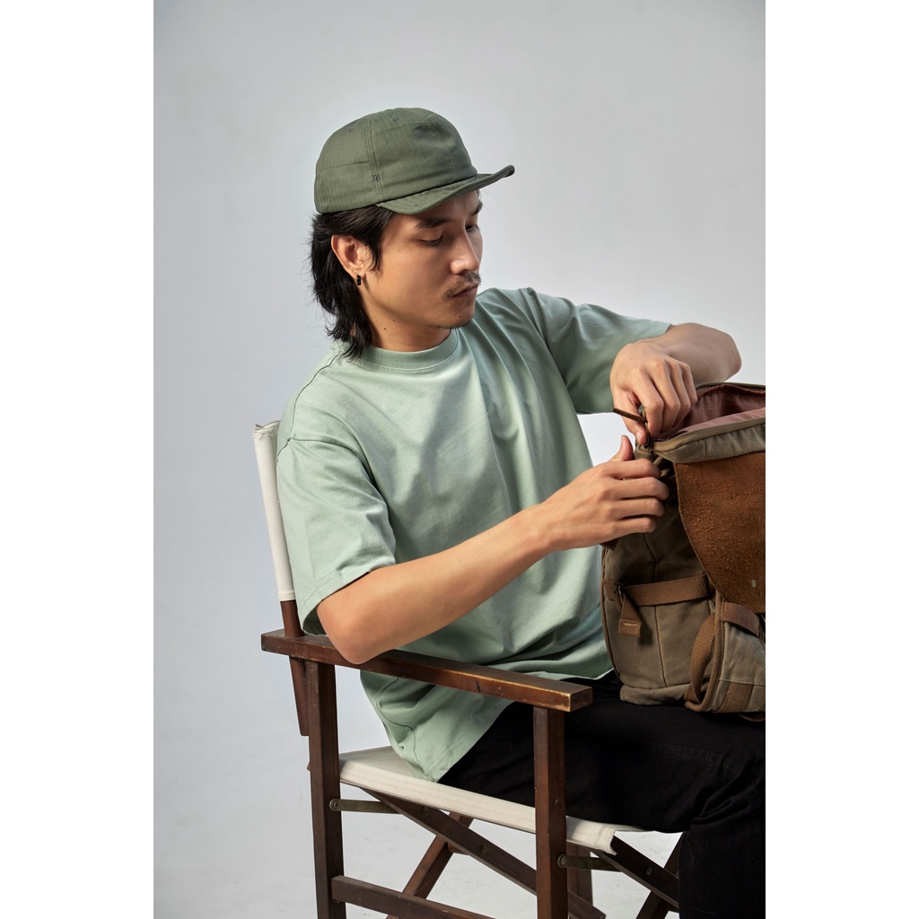 Áo thun trơn OLDERISTER - Màu xanh vỏ đậu
