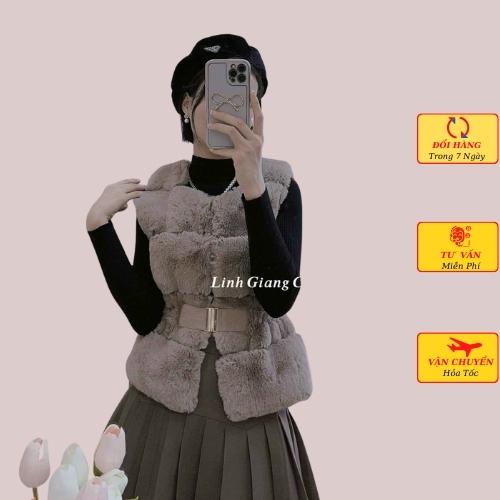 Áo gile len lông nữ cao cấp công sở mùa thu đông phong cách tiểu thư sang trọng ulzzang Hàn Quốc