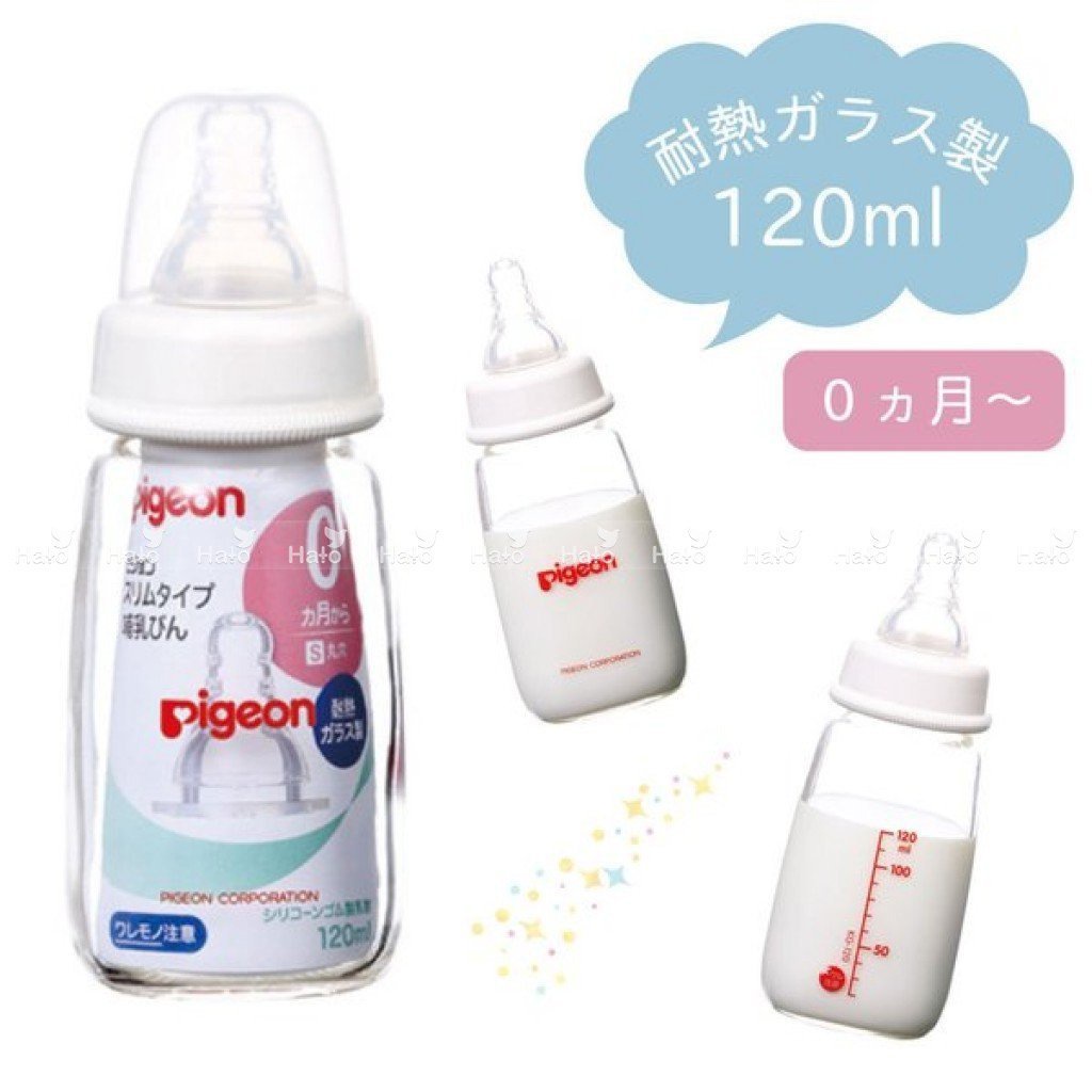 PIGEON - Bình sữa thủy tinh cổ hẹp 120ml