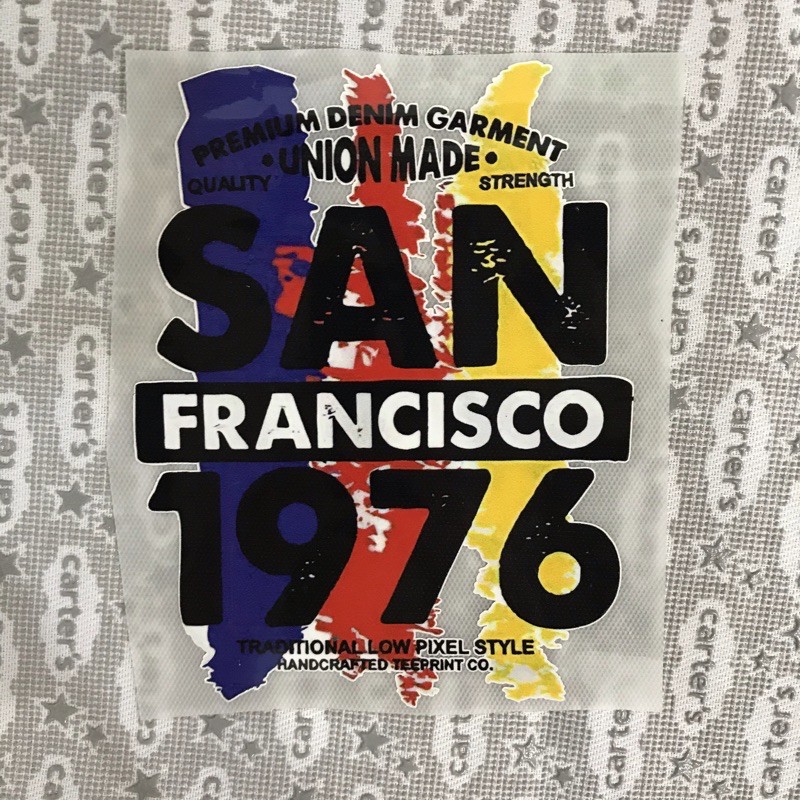 Hình dán nhiệt đủ size - san francisco