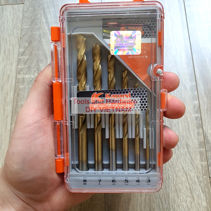 Bộ Mũi Khoan Inox Kapusi Cao Cấp KIM KHÍ ĐỨC NGUYEN