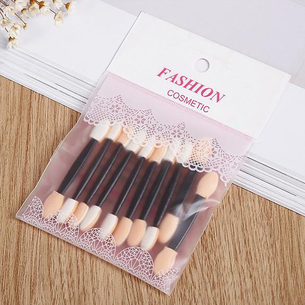 [Hàng mới về] Bộ 10 cọ trang điểm phấn mắt hai đầu dùng một lần tiện lợi
