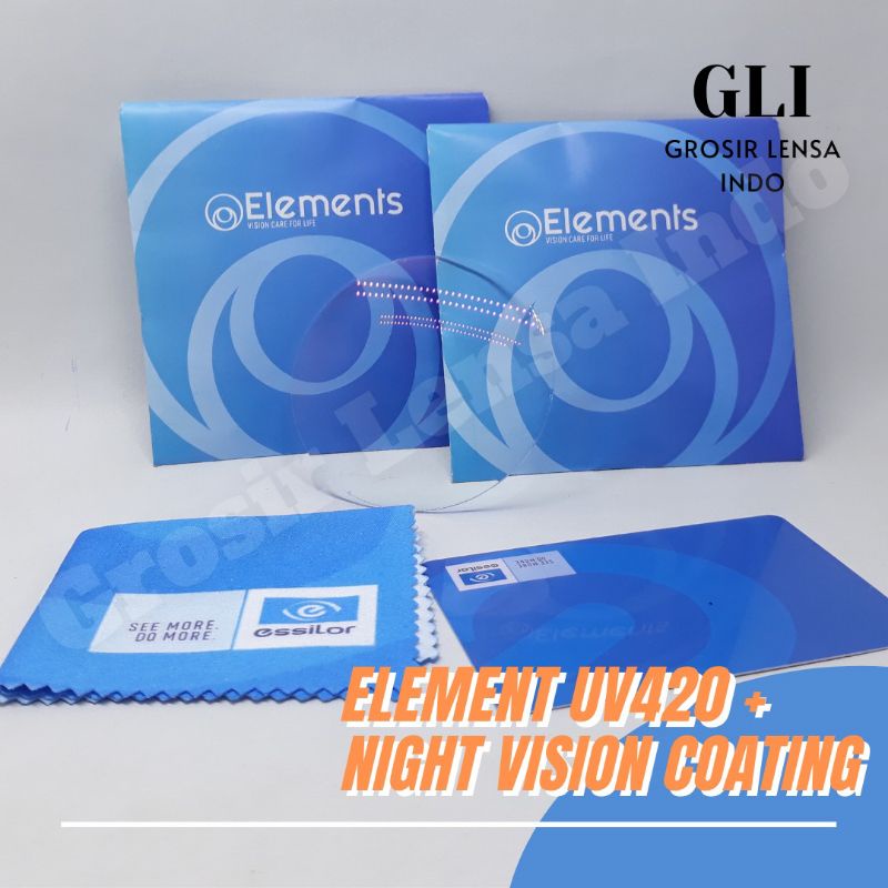 Ống Kính Essilor ELEMENTS Chống Ánh Sáng Xanh + Ổ Cứng Ban Đêm 1.56