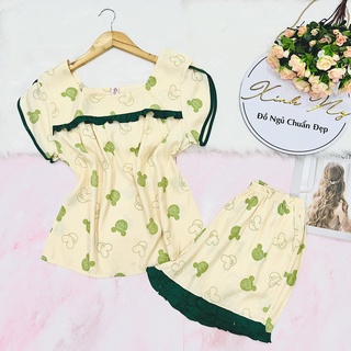 Đồ bộ đùi mặc nhà nữ vải đũi mát lạnh nhiều họa tiết