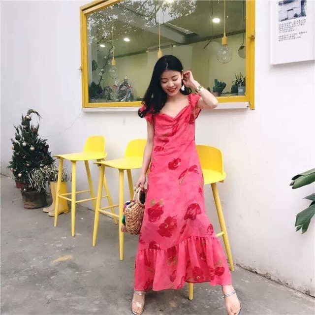 [order] Váy maxi hoa