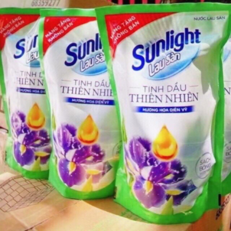 Nước Lau sàn sunlight 550g tinh dầu thiên nhiên Hàng bóc khuyến mãi còn băng keo