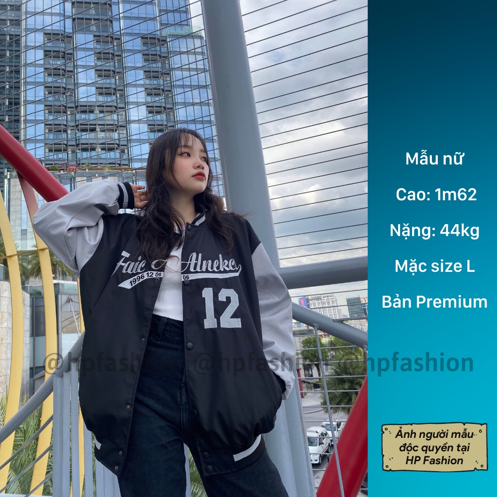 Áo bomber Varsity Jacket form rộng Faic 1996 vải dù cao cấp ❤️ Áo khoác bóng chày dáng Unisex nam nữ D11 - Happy Style
