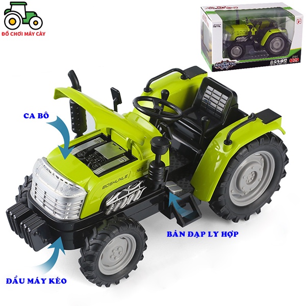 Máy kéo 55 HP – Ca bô tròn, xe máy cày đồ chơi, xe nông trại, đầu kéo, mã sản phẩm MK01