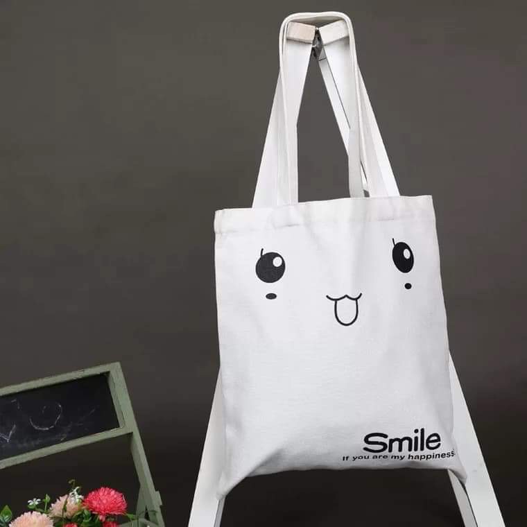 [Túi tote] Túi vải mắt môi Smile DTR0419