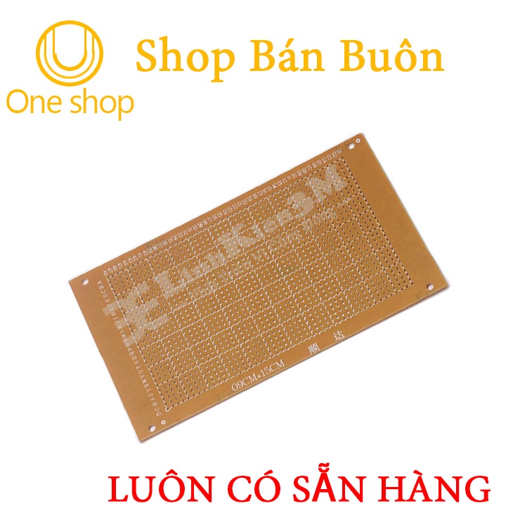 Bộ 2 Tấm PCB Phíp Đồng Đục Lỗ 9x15Cm ( nâu )