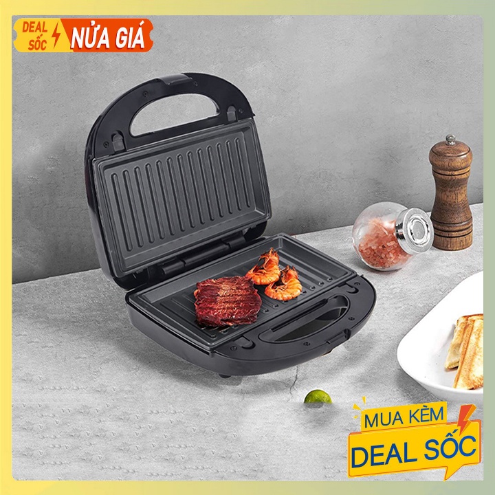 Máy nướng thịt BBQ, kẹp bánh mì dài Haeger 750W