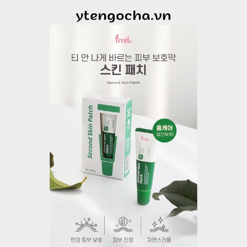 Gel bảo vệ da mụn rau má Prreti loại bỏ bã nhờn chăm sóc da dịu nhẹ tự nhiên 10g, Gel Dán Mụn Second Skin Patch 10g