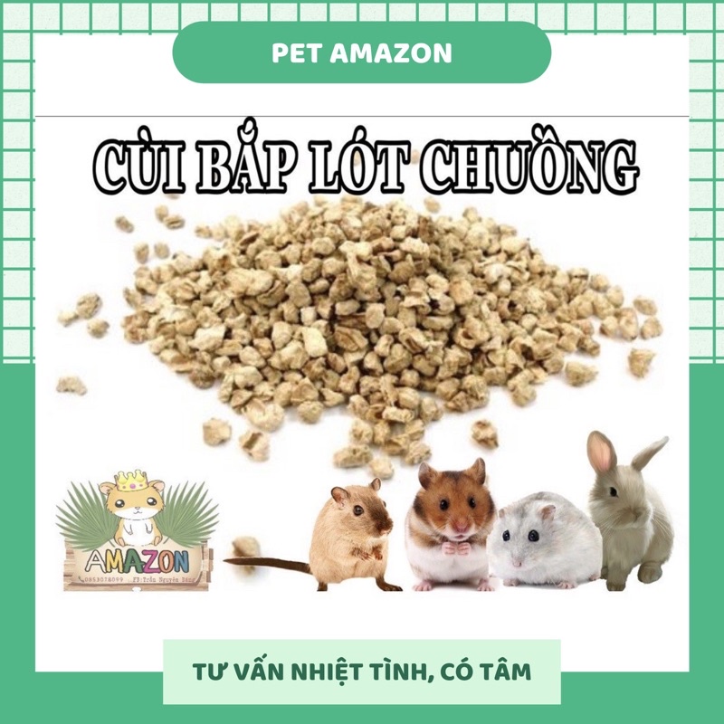 Cùi bắp lót chuồng 1kg dành cho hamster,bò sát