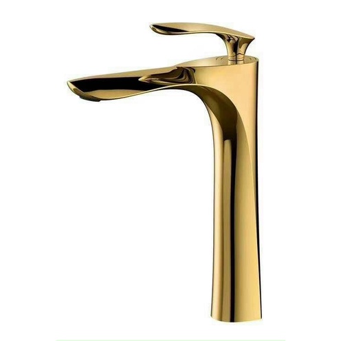 Vòi lavabo inox 304 sơn tĩnh điện màu vàng, vòi rửa mặt inox 304 sơn tĩnh điện màu vàng