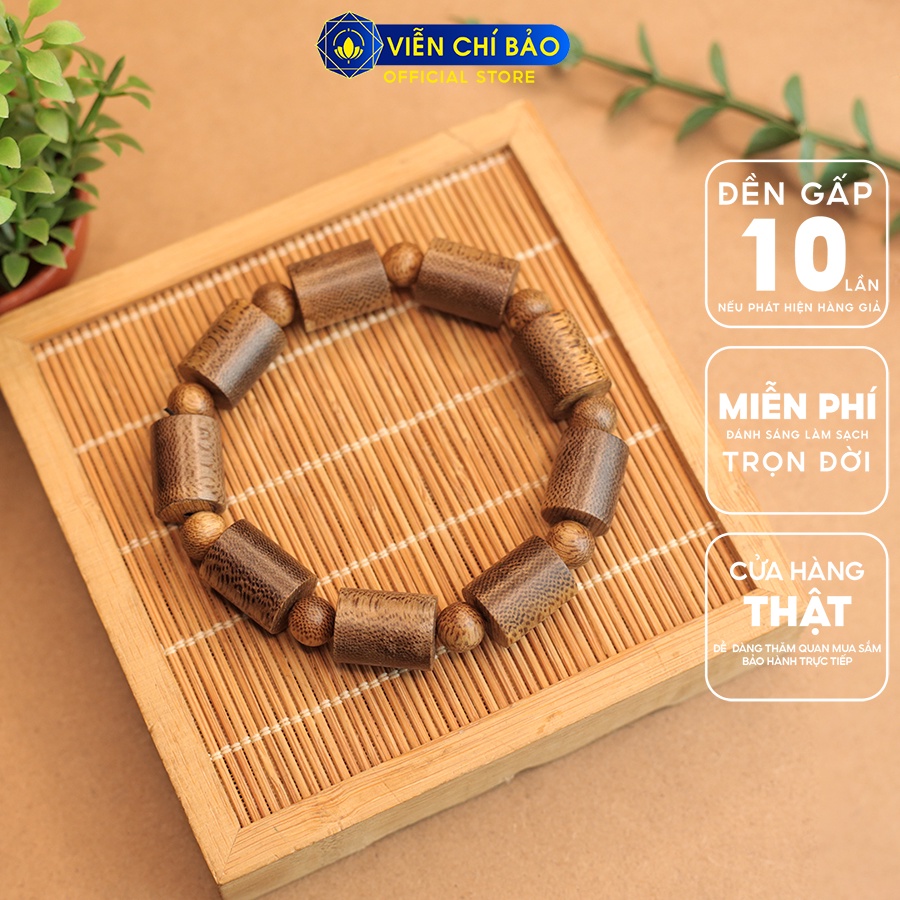 Vòng tay trầm hương tốc lào đốt trúc thời trang phụ kiện trang sức Viễn Chí Bảo V000186