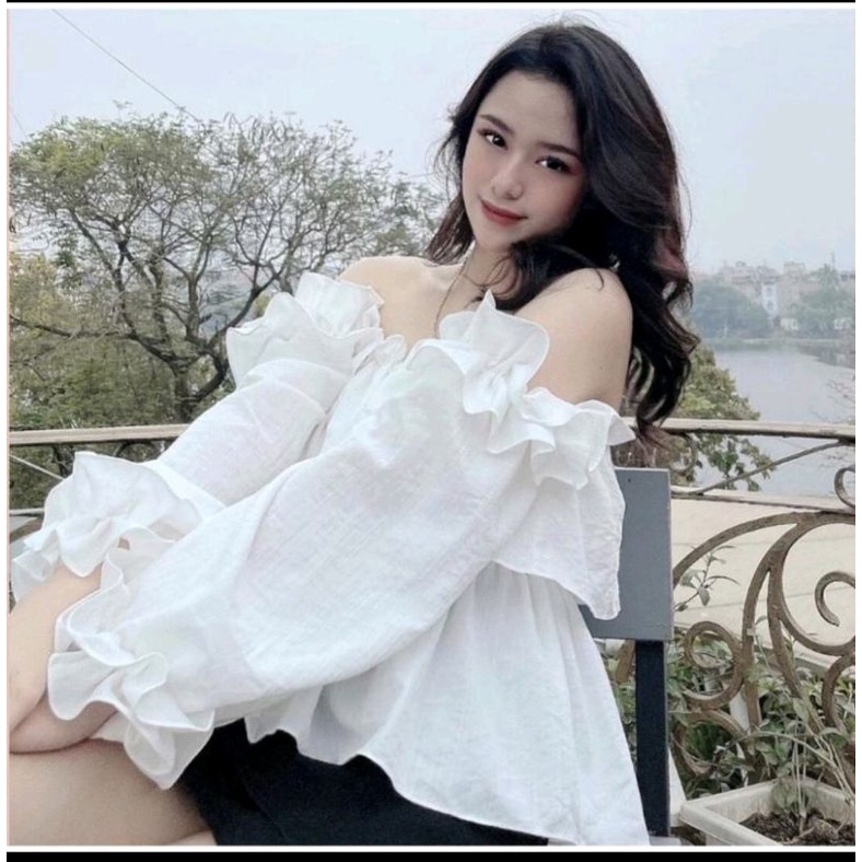 Áo trễ vai tay bồng