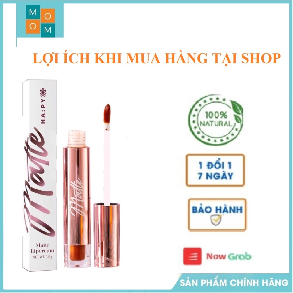 Son Hapy Mini Garden Mattle Lipcream son Hapy kem lì, bám màu lâu trôi 3.5ml - Phiên bản son Roses mẫu mới