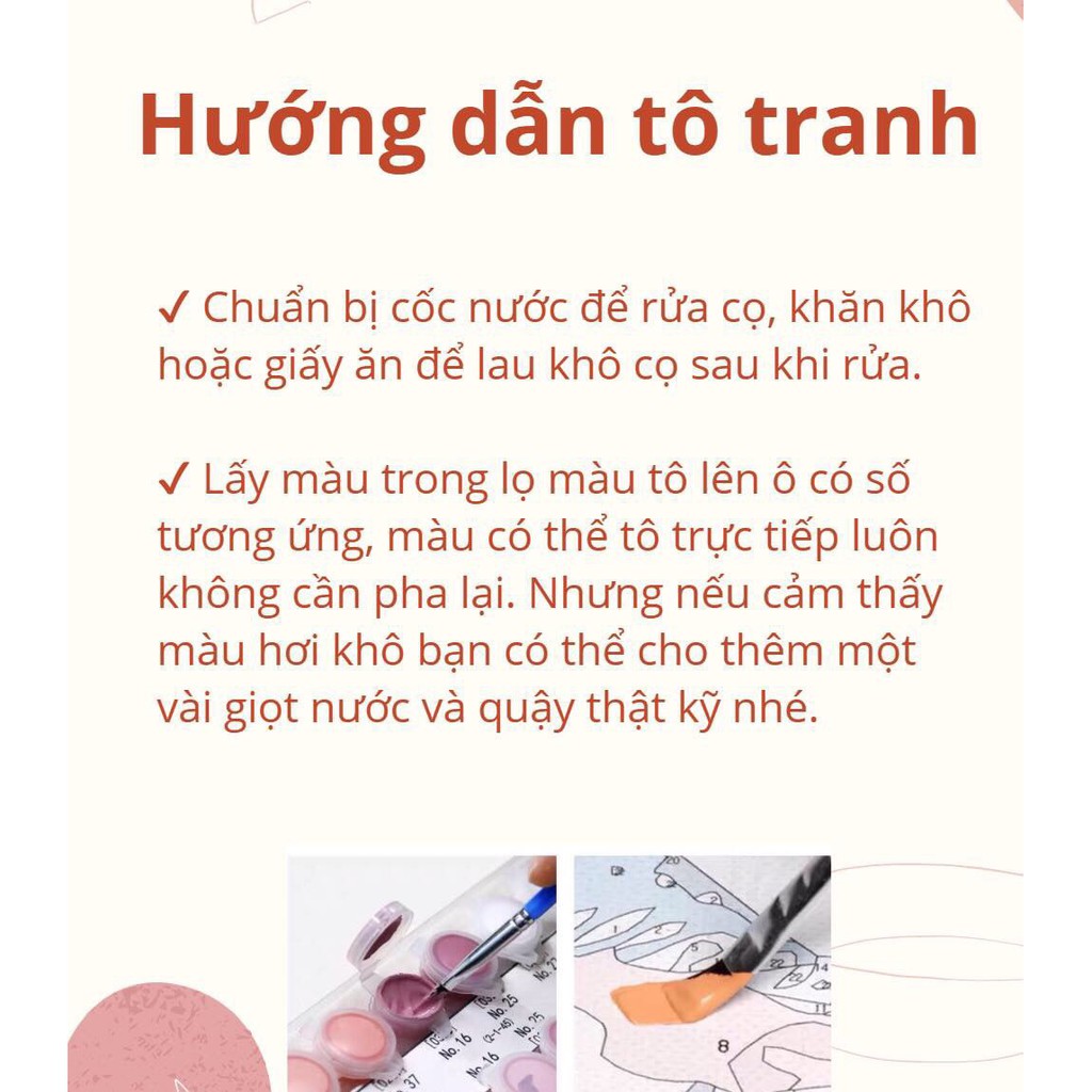 Tranh tô màu số hoá - phong cách boho - bằng màu arcrylic trên vải canvas - order 12-15 ngày