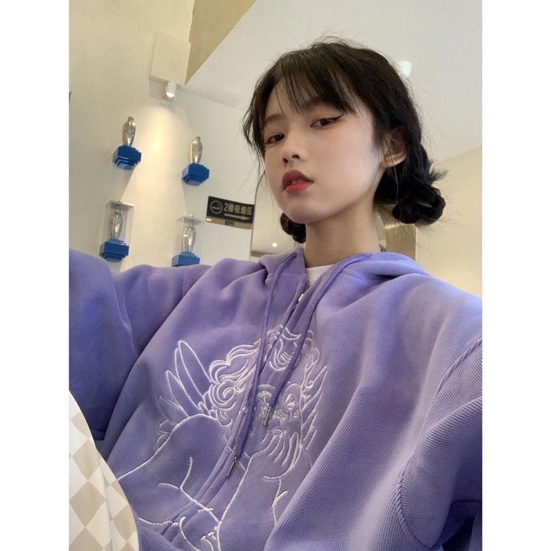 Khoác Hoodie Zip - Kèm Ảnh Thật NỈ DA CÁ