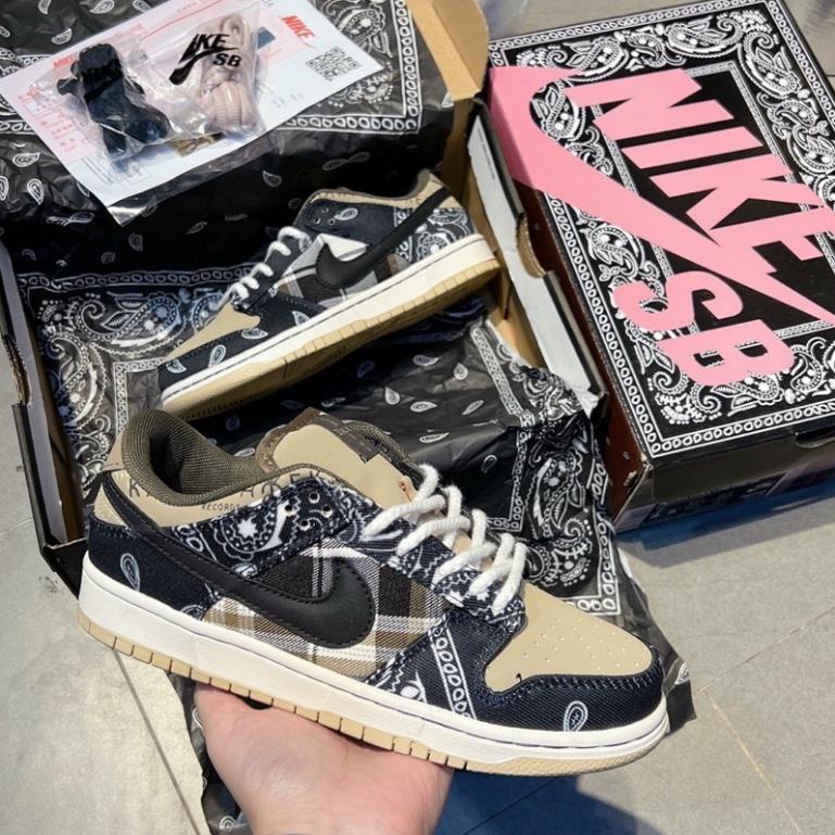 Giày Sneaker JD Sb Travis Full Phụ Kiện -Ảnh Thật JD SB TRAVIS NÂU BẢN CAO CẤP NAM NỮ